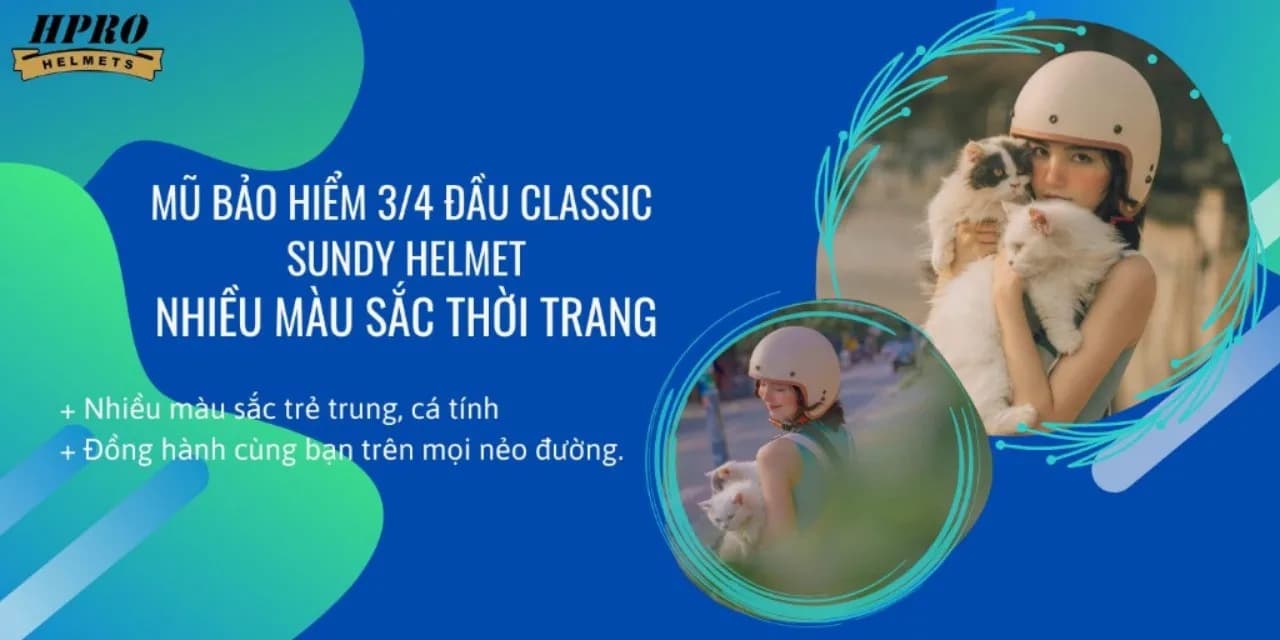 Bộ sưu tập MŨ 3/4 ĐẦU SUNDY
