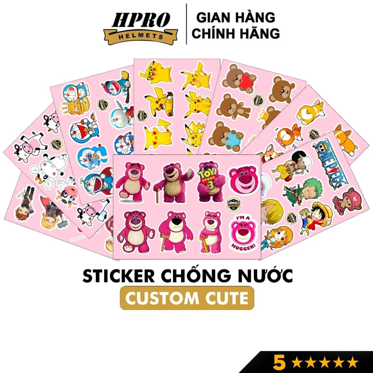 Sticker custom cute SUNDY Helmets, chống nước dán mũ bảo hiểm, laptop, điện thoại, đàn guitar, vali, trang trí vv...