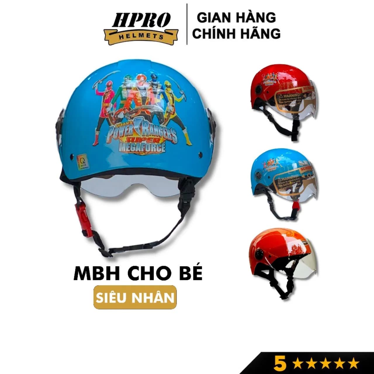 Mũ bảo hiểm cho bé có kính SUNDY Helmets, tem hình siêu nhân năng động, mạnh mẽ cho trẻ em từ 3-8 tuổi
